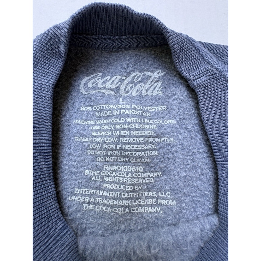 Coca-Cola Men's Sweatshirt Large Drink Coca-Cola in Bottles Americana NWT - Picture 4 of 8
